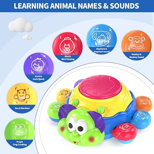 Miniatura 4 de Yerloa Juguetes para gatear para bebés de 6 a 12 meses, juguetes educativos musicales iluminados para niños de 0-3-6 7 8 9 10 12 a 18 meses,