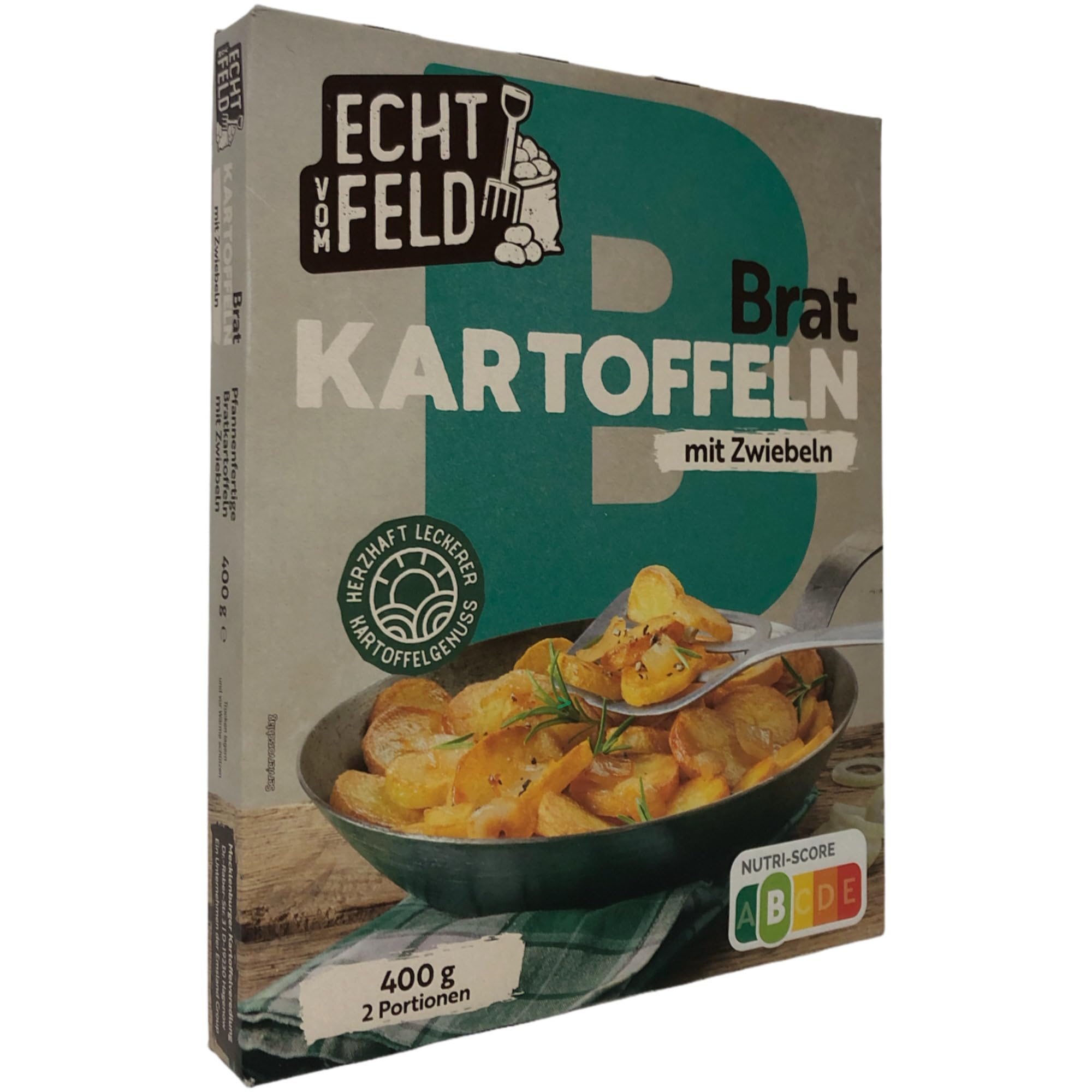 Echt vom Feld Bratkartoffeln mit Zwiebeln VPE (10x400g Packung) + usy Block
