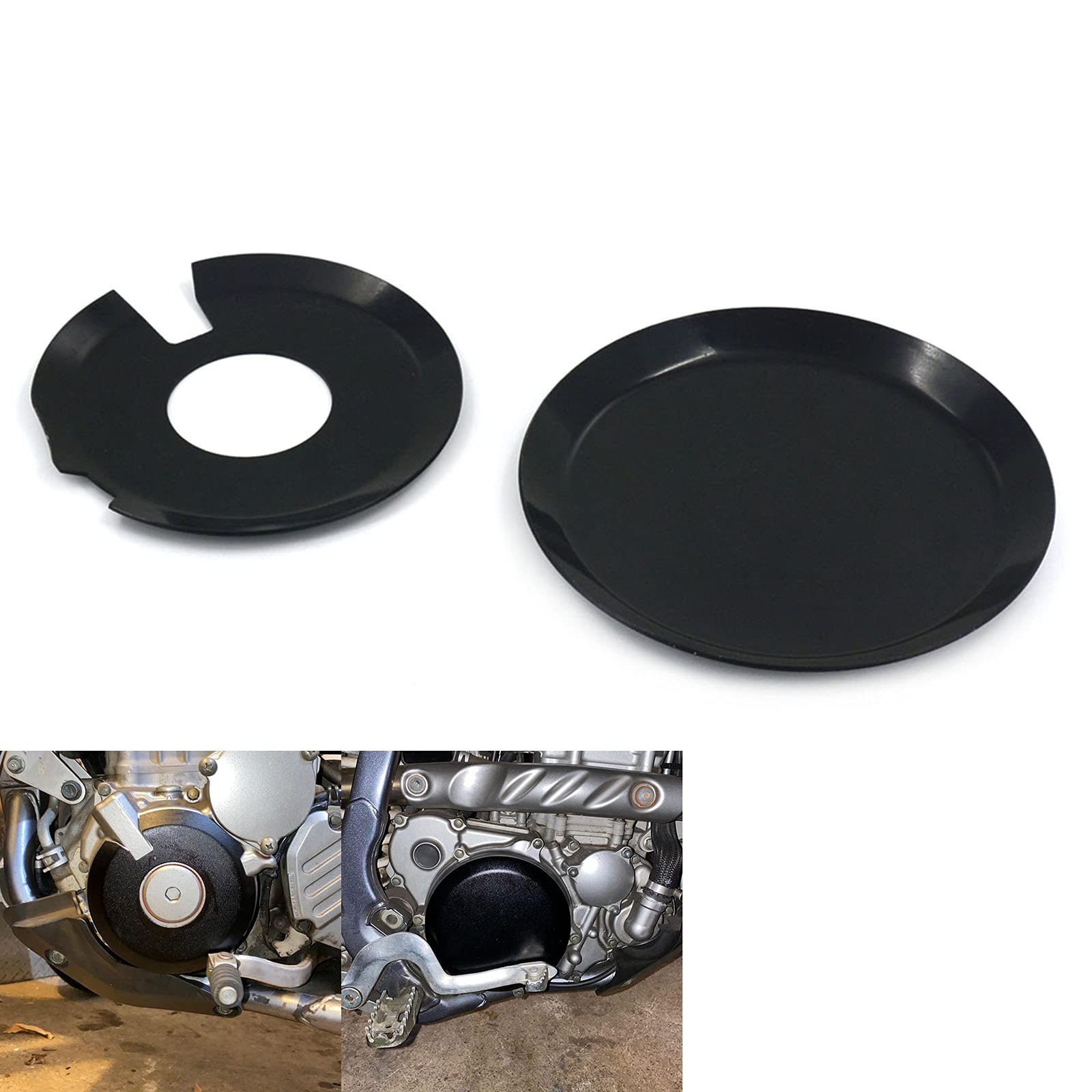 AnXinEngine Ignition Clutch Case Savers Guards Kit Protector Set Cover Aluminum Alloy for DRZ400 DRZ400S DRZ400E DRZ400SM KLX400 Black