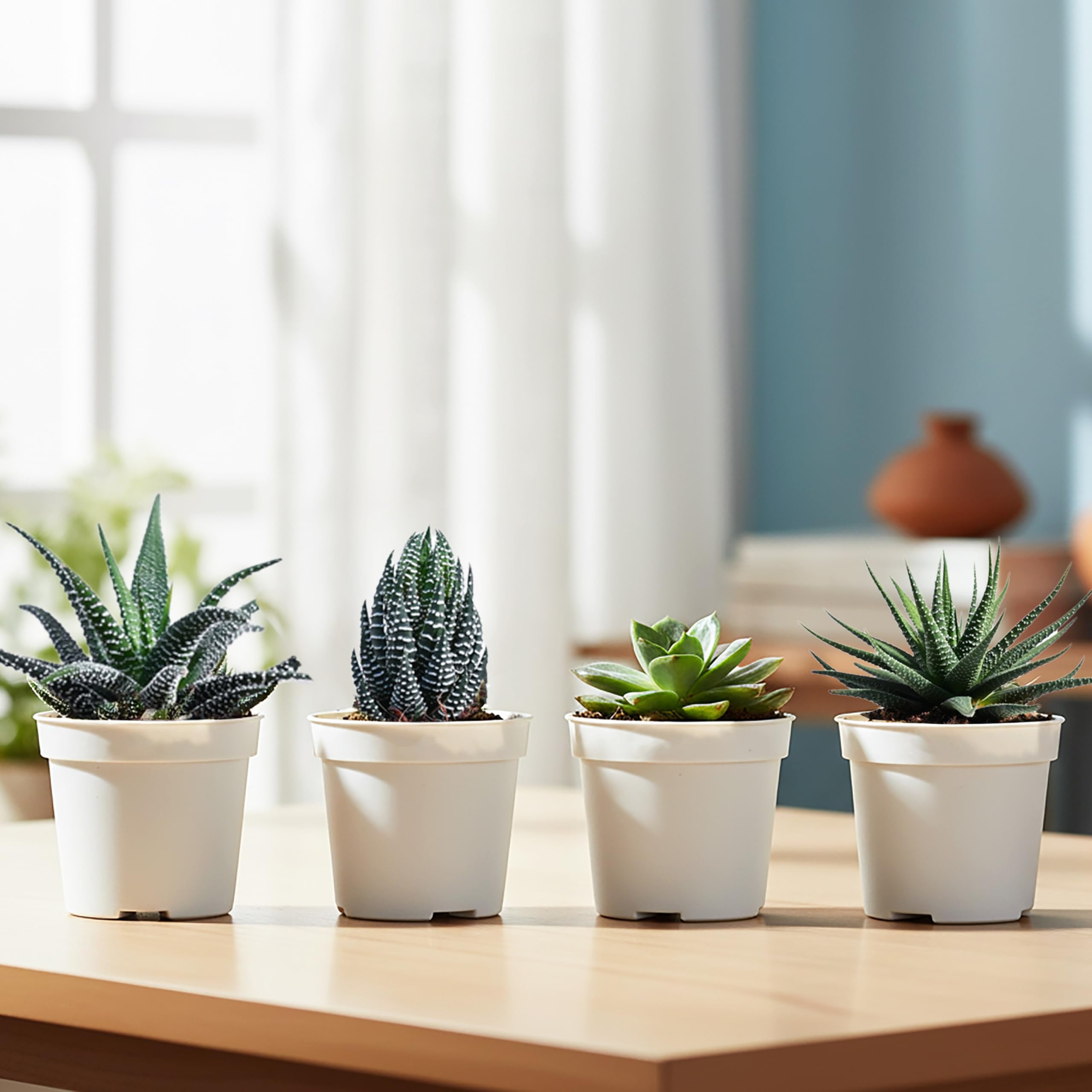 UGAOO Succulent Plant Combo Set of 4 – Assorted Live Indoor Plants with Grow Pots for Home, Office & Gifting-image-20