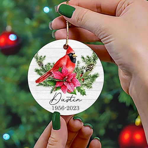 Vista 51 de Adornos de Navidad, adorno de árbol de Navidad de camión rojo, adorno de Navidad personalizado de camión rojo, adorno de Navidad de Feliz Navidad