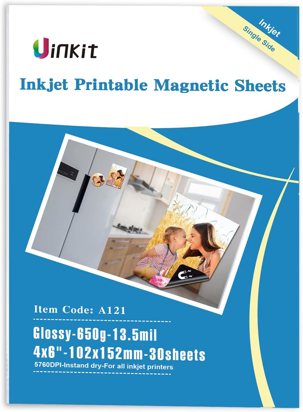 Amazon.com : Uinkit 30 Sheets Printable Magnetic sheets Non Adhesive 13 ...