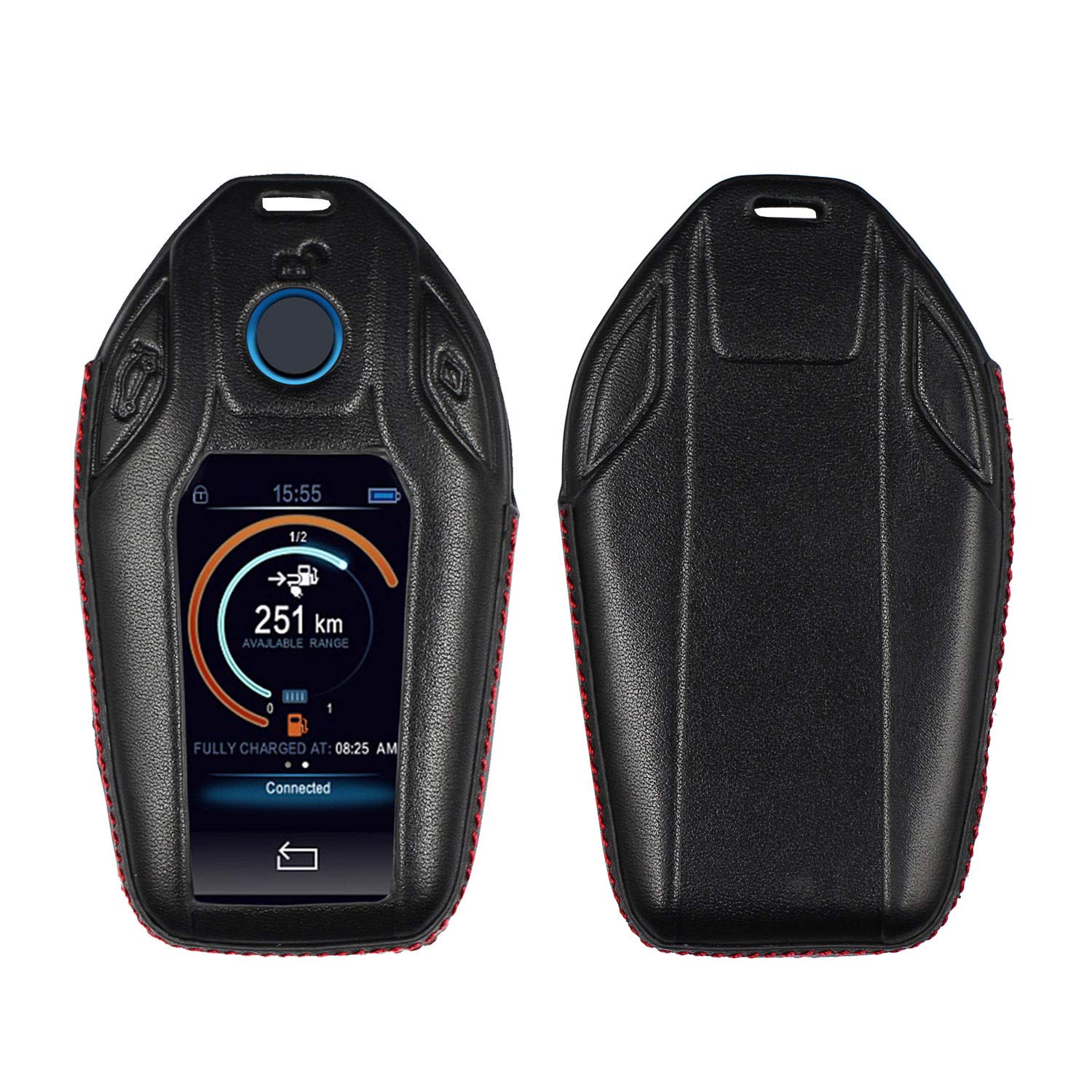 RYE Coque Clé BMW Compatible Série 5 7 I8 X3 X7 730Li 740Li 750Li – Protection Alliage Zinc + Silicone Sport Lumineuse
