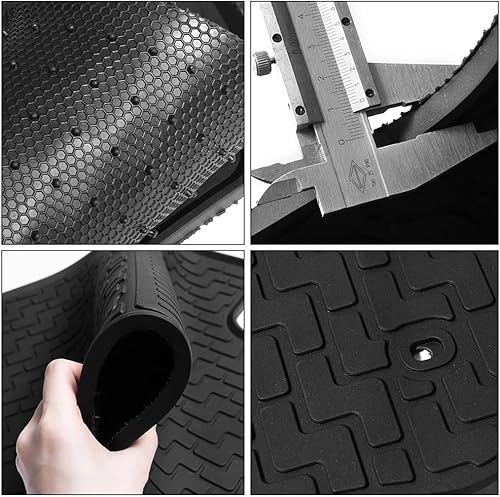 Miniatura 4 de IKON MOTORSPORTS, Alfombrillas de suelo de ajuste personalizado compatibles con Mitsubishi Lancer 2008-2017, goma de látex grisgris para todo tipo