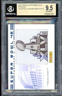 Lucas Oil Stadium Patch Card 2012 Panini Super Bowl XLVI #SB46 BGS 9.5