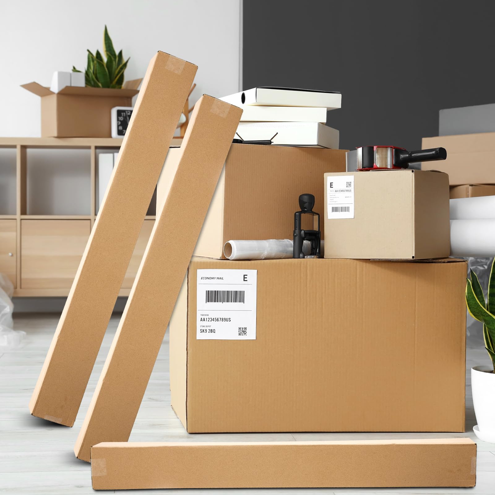 Qilery 5 cajas de envío de palos de golf de 4 x 4 x 40 pulgadas de alto, cajas corrugadas de cartón largo para envío, embalaje, mudanza, correo, hogar o negocio