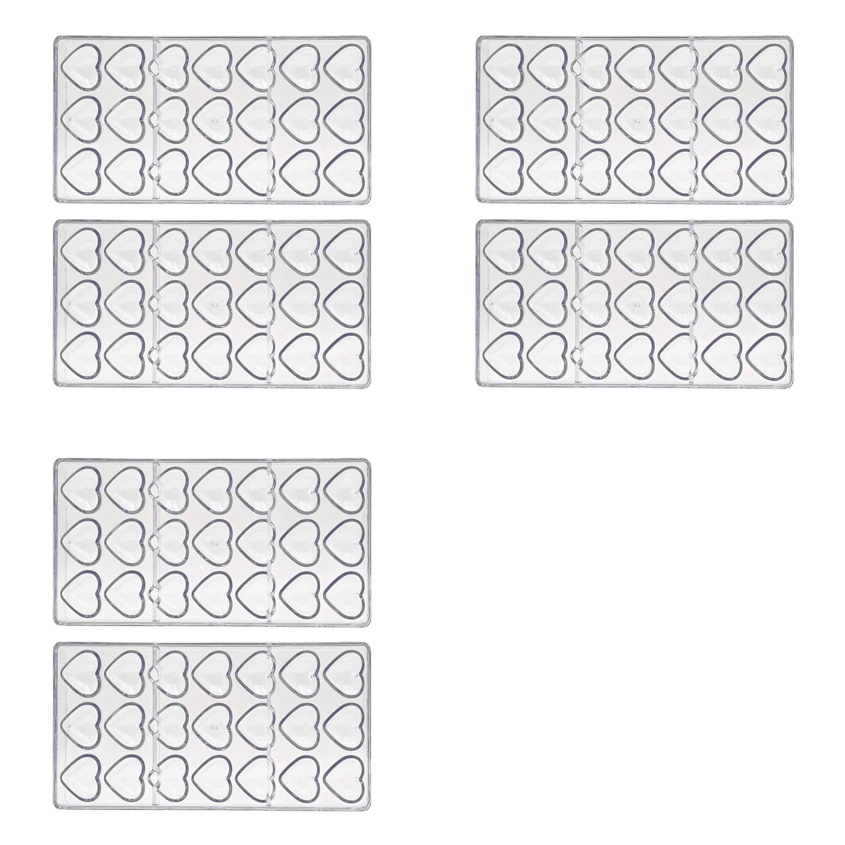 Hndhbfgrt 6PCS Polycarbonate Chocolates Mould Professional Molds for Candy Bar Mold Confectionery Easter Baking