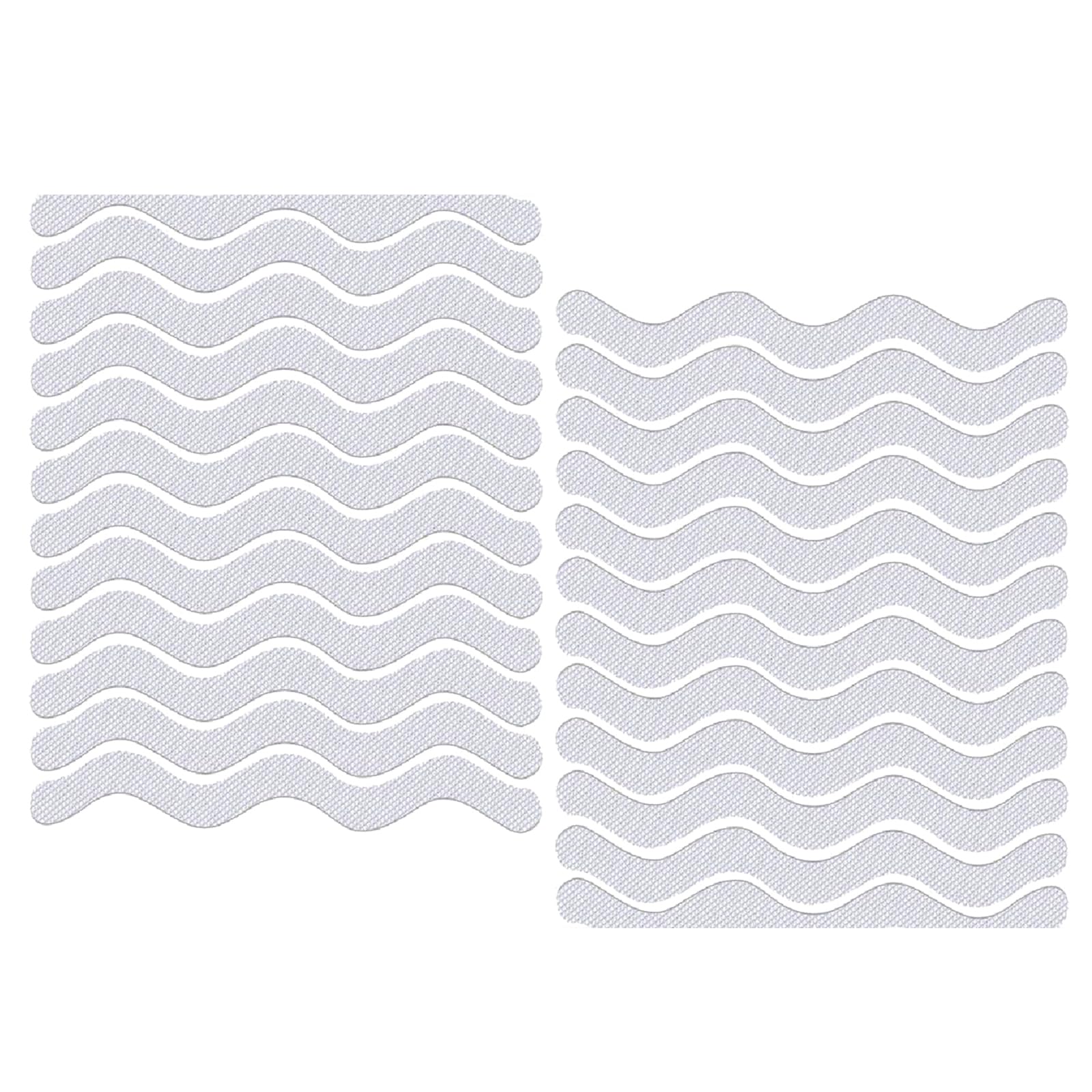 24 Pcs non slip bath stickers - wave shaped anti slip bath stickers - transparent self adhesive non slip shower stickers - suitable for bathtubs, stairs, shower rooms, and other slippery surfaces