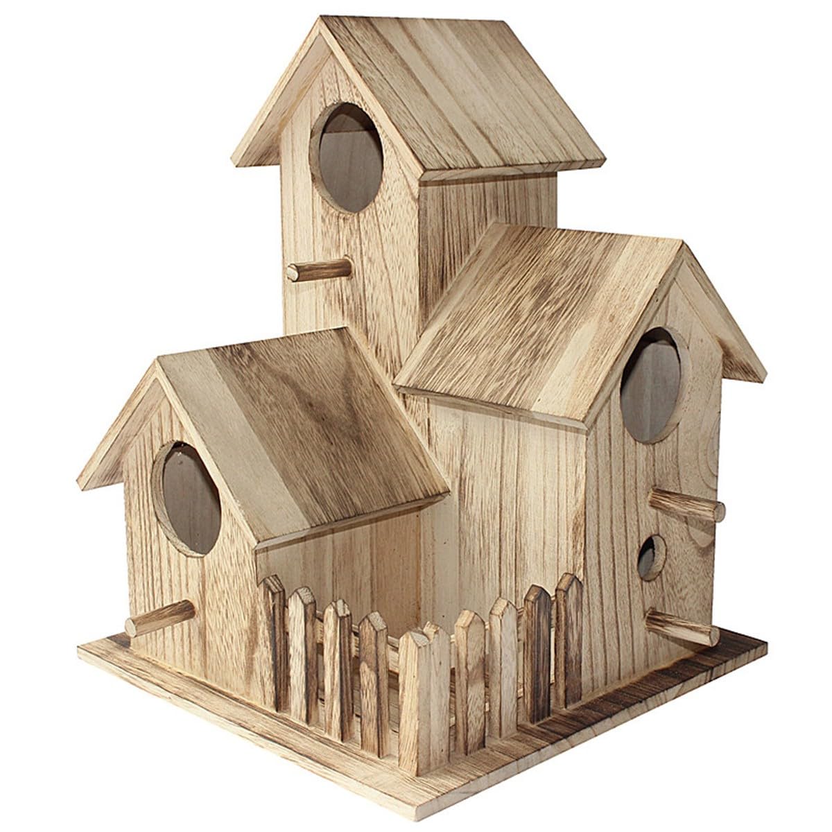Casetta per Uccelli Giardino Casetta in Legno Impermeabile Facile Installazione Adatta Pettirossi Passeri Uso Anno Intero Protegge Nidi Pioggia Calore Pannello Rimovibile Ispessito