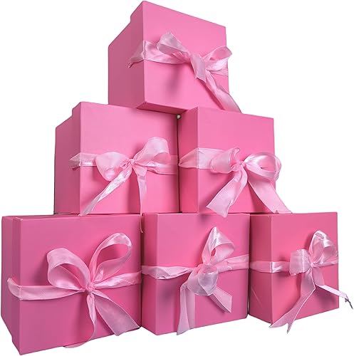 Miniatura 10 de GP SUP 12 cajas de regalo cuadradas con tapas, cajas de regalo rojas para cumpleaños, Navidad, bodas, baby showers, día de San Valentín, día de la