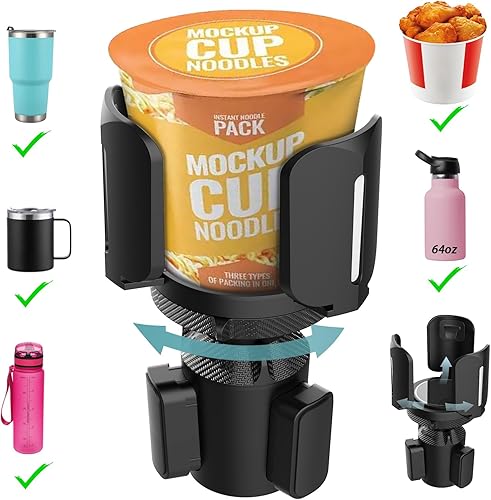 Miniatura 1 de Expansor de portavasos grande mejorado para automóvil se adapta a contenedores de 10 a 64 onzas, 2.95 a 5.5 pulgadas, soporte universal para tazas