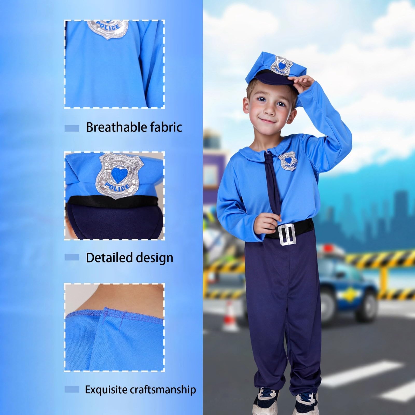 Faschingskostüme Kinder Jungen Polizei Kostüm Für Fasching Karneval Berufe Mottoparty Rollenspiel Mit Hemd Hose Mütze Perfekt Für Kleine Gesetzeshüter Kinder Faschingskostüm Junge