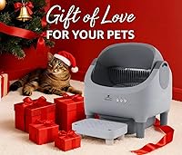 Vista 2 de Caja de arena automática mejorada, autolimpieza, con escalón elevado, parte superior abierta, gran capacidad para múltiples gatos, control de olores