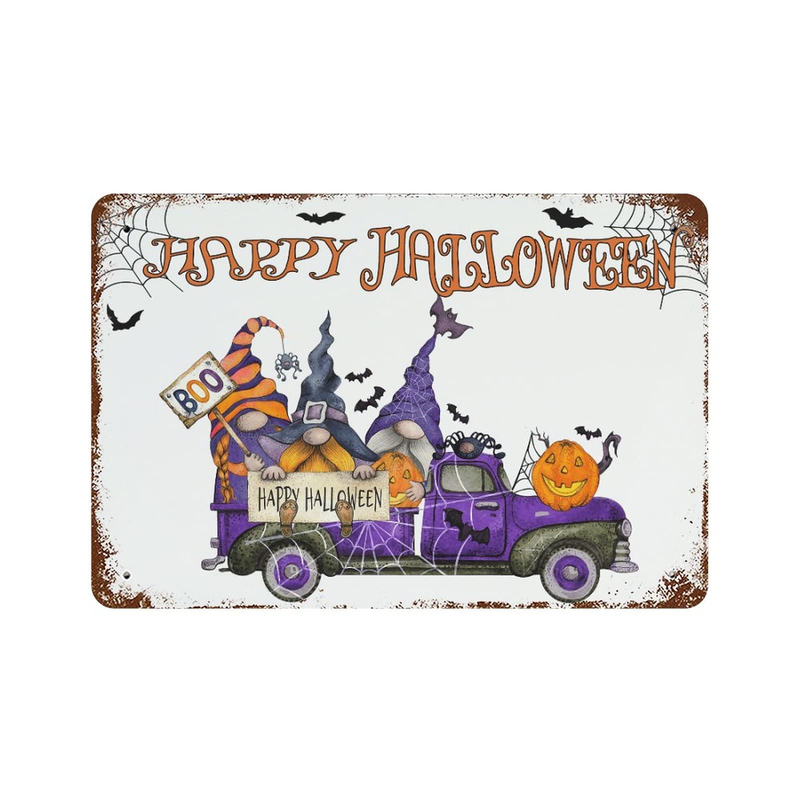 Cadeau de pendaison de crémaillère panneau métal Halloween