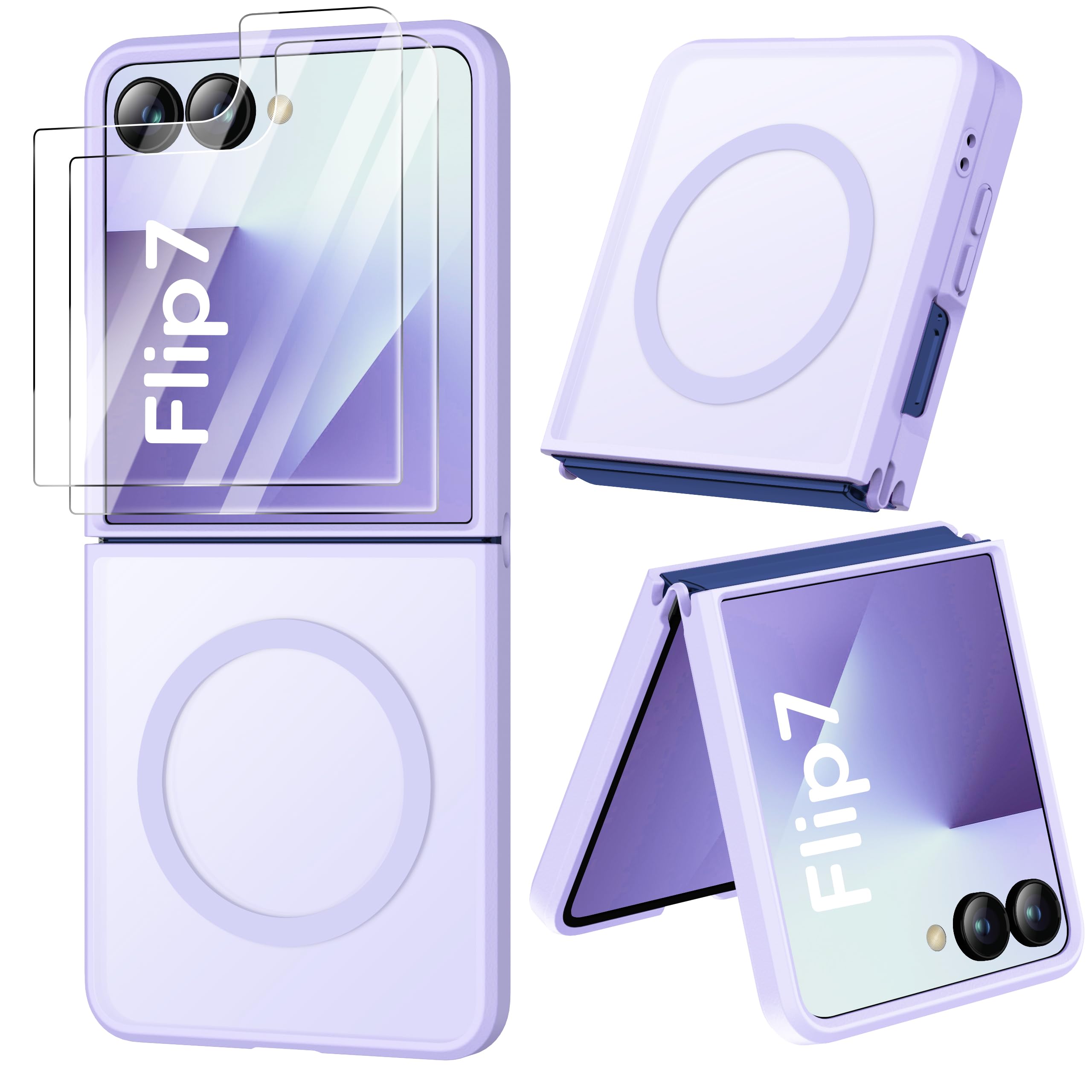 ORETECH Magnetic for Samsung Galaxy Z Flip 7 with 2 x Screen Protector