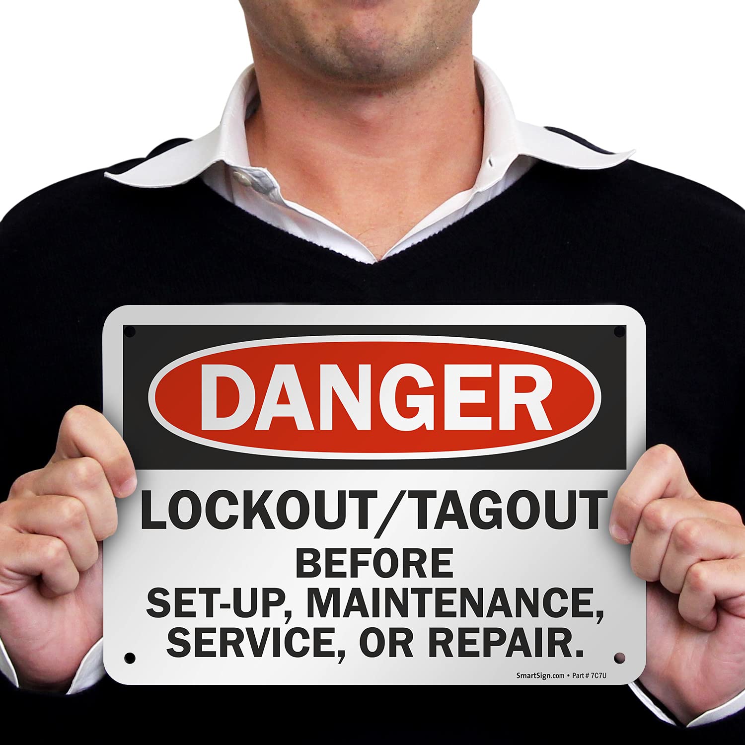 Maintenance Sign SmartSign OSHA Lockout Tagout Danger Sign - 7x10 Inch ...