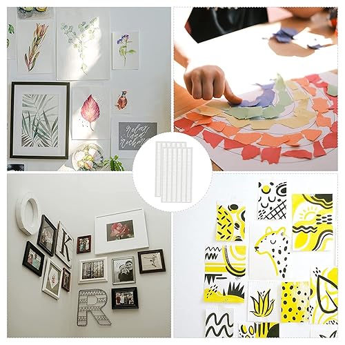 Miniatura 6 de AIEX - 96 piezas de masilla adhesiva no tóxica, reutilizable y removible, para montaje en pared, segura para colgar imágenes, cuadros y fotografías