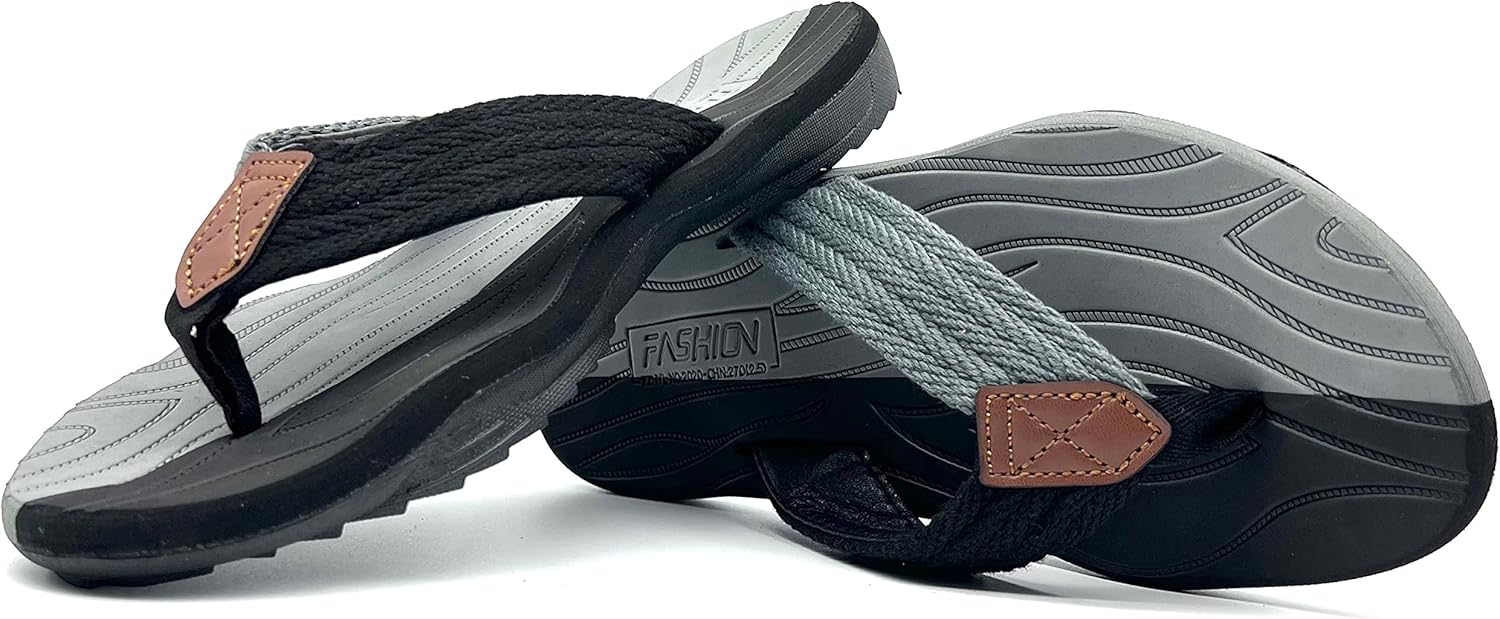 BEMGNAR Men's Flip Flops,Comfort Thong Sandals with Arch Support,Quick-Dry Non-Slip sliders for Outdoor Summer Beach - Image 2