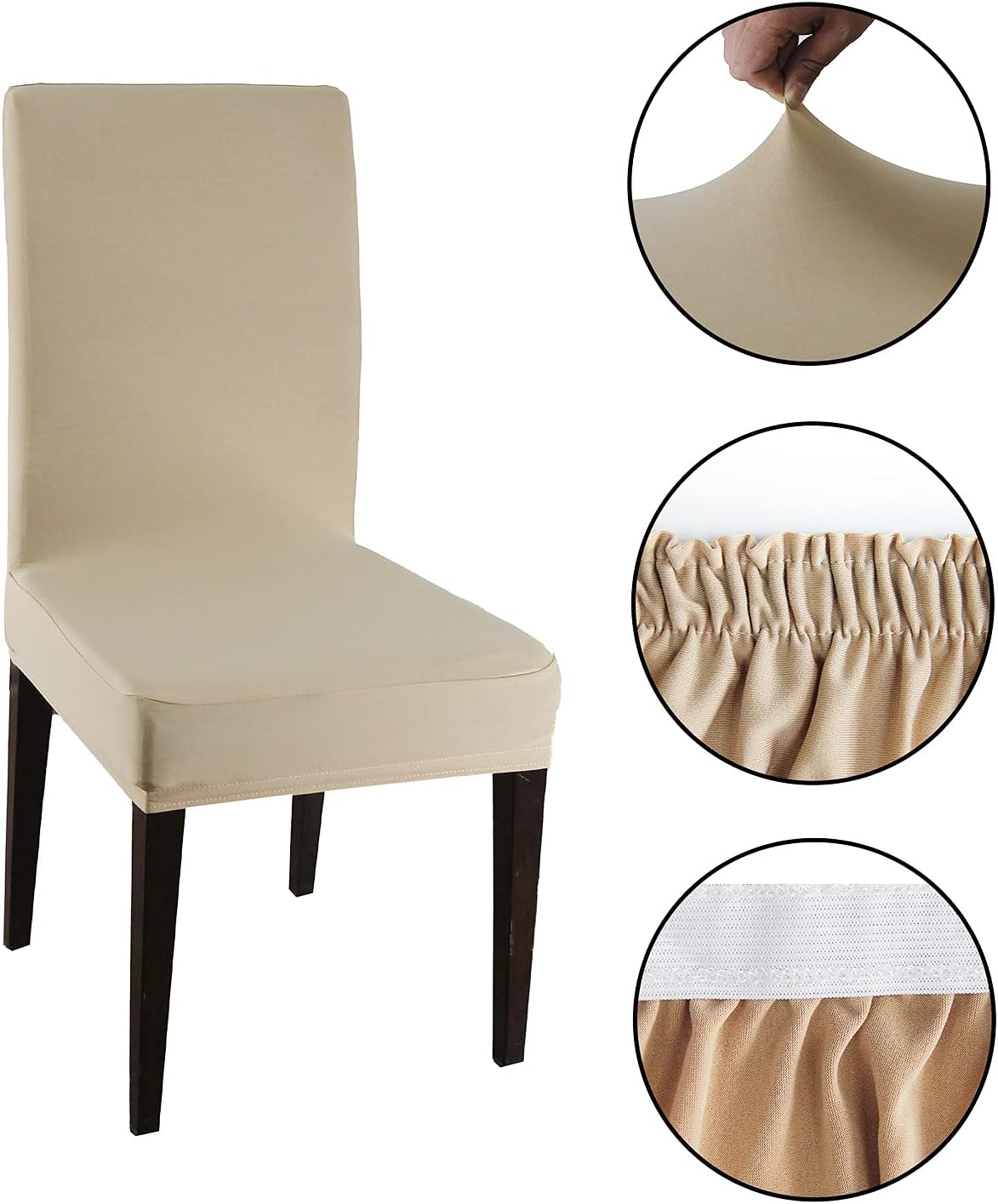 Black Friday 🔥 WELMATCH Brown Spandex Stretch Dining Chair Covers - 4 PCS Knit Removable Washable Party Chair Slipcovers (Chocolate, 4) Up To 40% OFF WELMATCH Brown Spandex Stretch Dining Chair Covers - 4 PCS Knit Removable Washable Party Chair Slipcovers (Chocolate, 4)