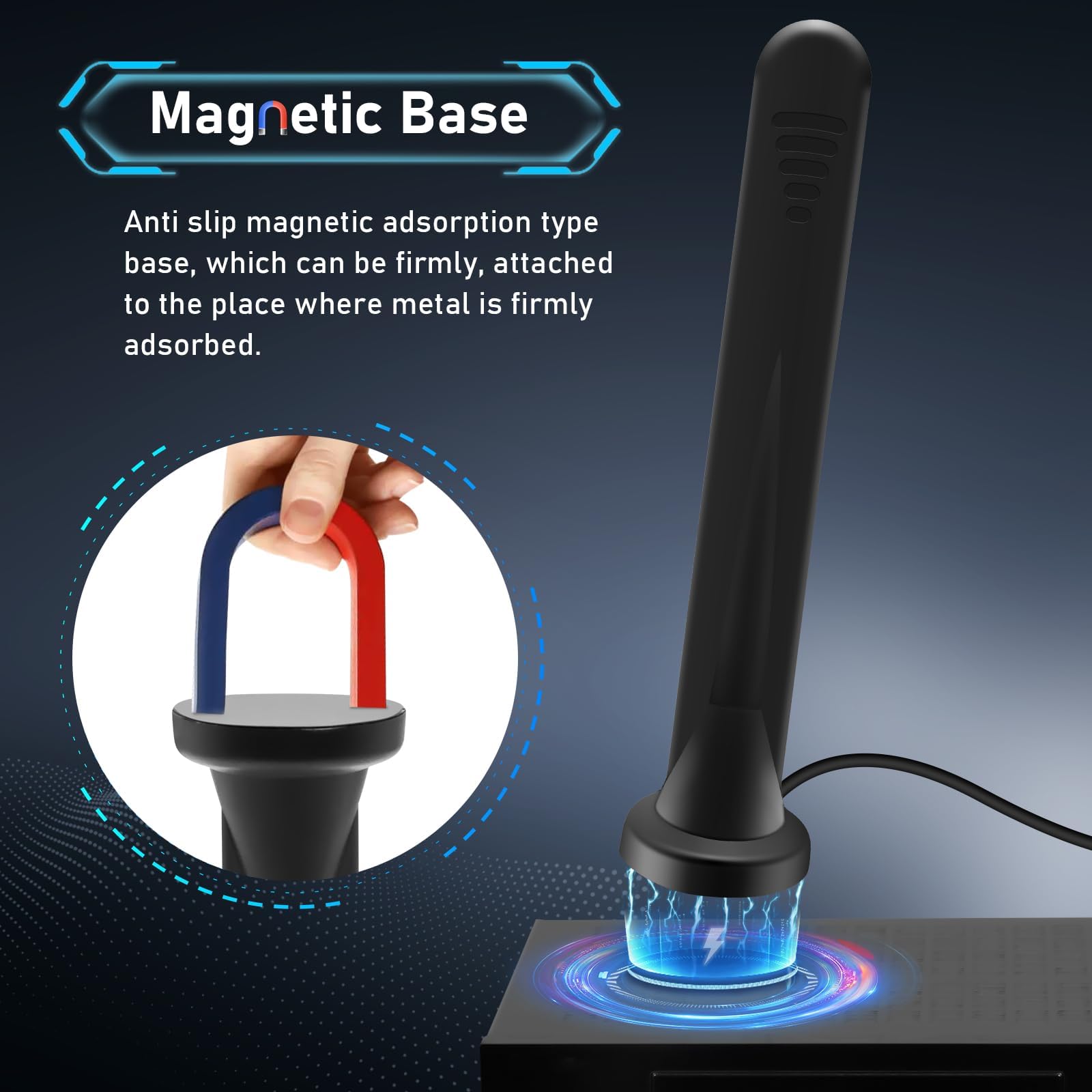 Antenne WiFi Extérieure 5G/4G Omnidirectionnelle - Gain 15 DBi, Base Magnétique, Câble SMA TS9 3 M, étanche IP67 | Pour Routeur 3G/4G/5G, Maison, Véhicule