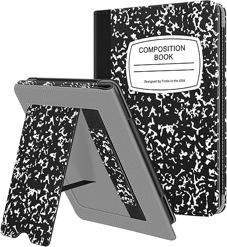 Miniatura 25 de Fintie Funda con soporte para Kindle de 6 pulgadas (11ª generación-versión 2024/2022), funda de piel sintética con ranura para tarjeta de Mármol