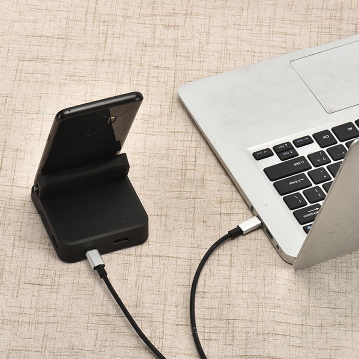 jojofuny Concentrador USB Multipuerto, Adaptador de Viaje USB-c Soporte para Teléfono, Carga PD 3.0, Resolución 4k, Uso en Oficina