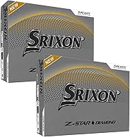 Srixon Z-Star Diamond Golf Balls - Premium Urethane Cover, FastLayer Core, Spin Skin+ for Max Distance, Spin & Soft Feel (4.7 Stars)