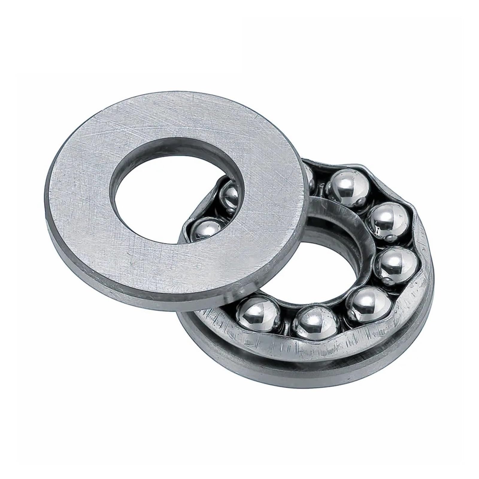 Rodamientos axiales de agujas. Rodamiento de empuje 51100-51107 Plata Tamaños múltiples Paquete 2-4 PCS(2PCS-51100 10X24X9MM)