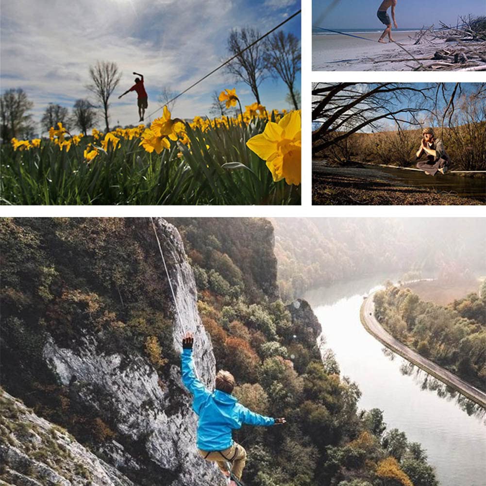Slacklines für Kinder, Verdickung für 10 m, korrigierte Linie mit Baumschutz | Fitness-Ausrüstung, Kinder und Facyn