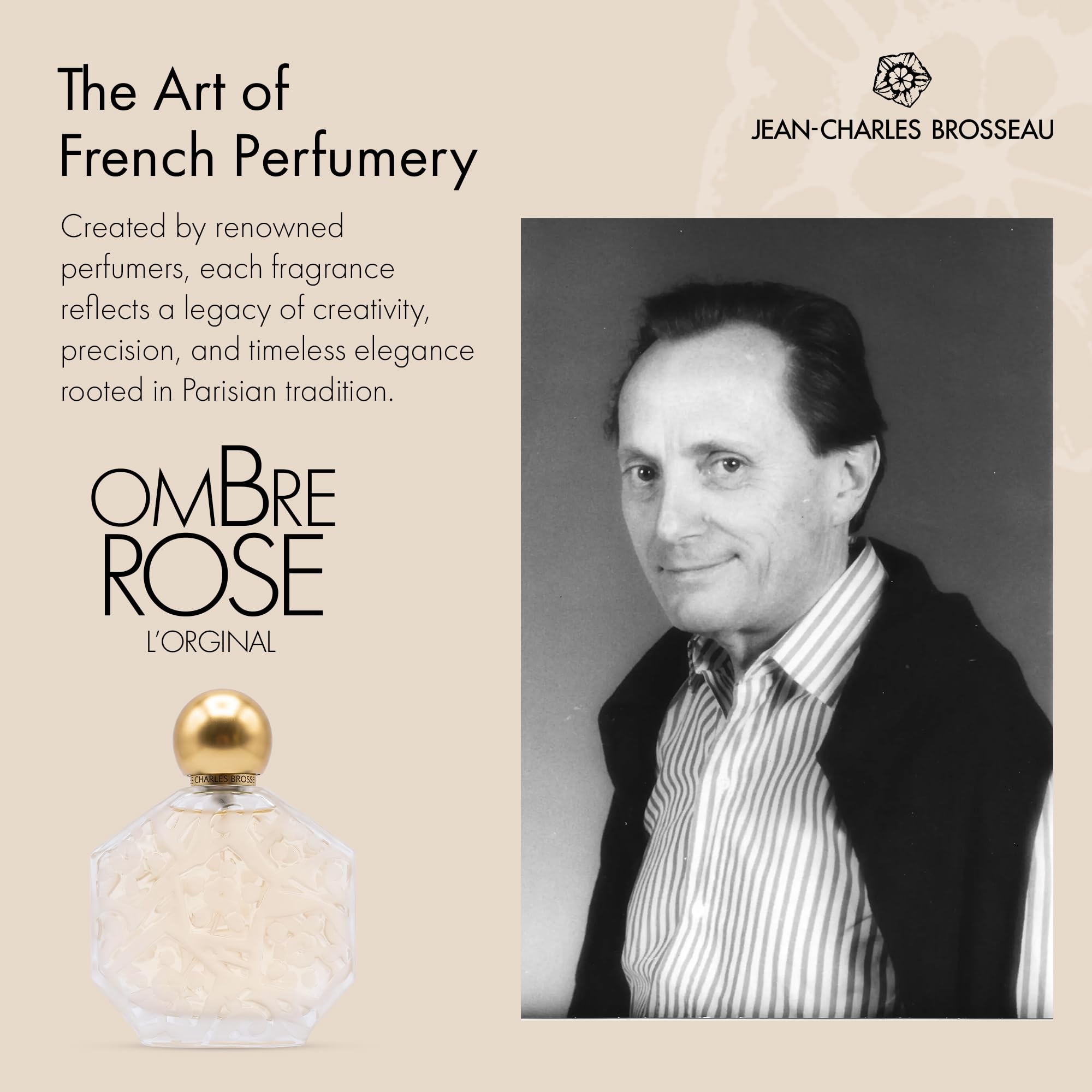Ombre Rose by Jean Charles Brosseau for Women - 3.4 Ounce EDT Spray | 3.4oz long-lasting eau de toilette powdery floral perfume for women with rose ylang-ylang & lily of the valley notes. product thumbnail 7