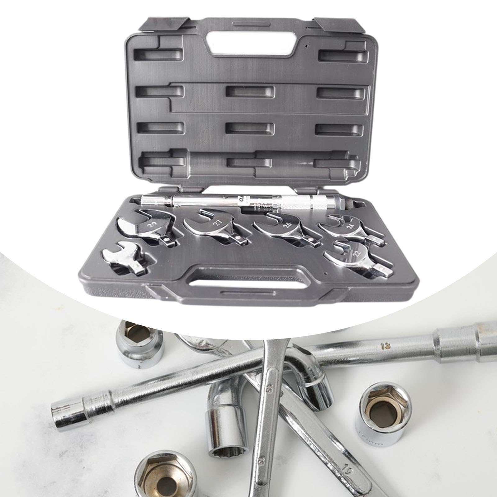 Llave Dinamométrica de, Cabezal de Llave Dinamométrica, Herramienta Manual Ajustable de 17 Mm, 22 Mm, 24 Mm, 26 Mm, 27 Mm, 29 Mm, para Má