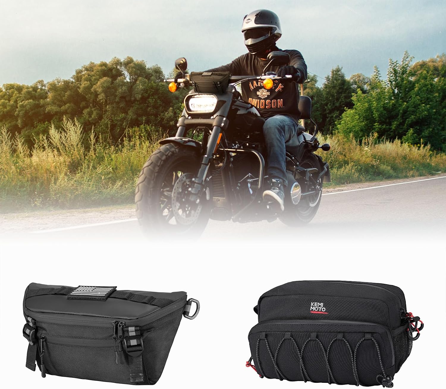 KEMIMOTO Motorcycle Handlebar Bag