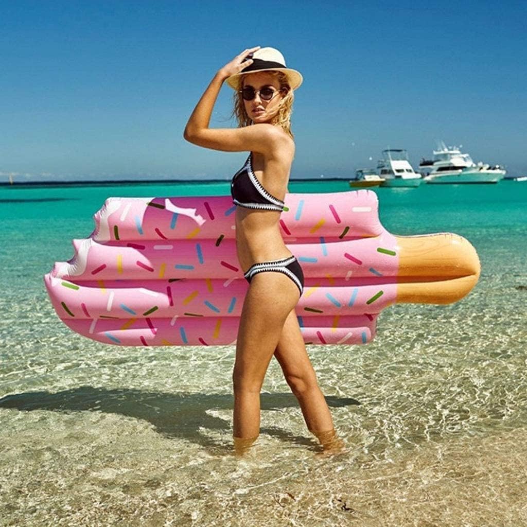 Swimming Floaty Ice Cream Floating Row Outdoor Party Forniture Float Piscina Gonfiabile per Adulti Tubi gonfiabili floati Giocattoli Rosa ergonomico LWX