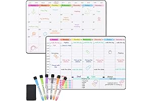 POPRUN Dry Erase Calendar Weekly Board for Wall