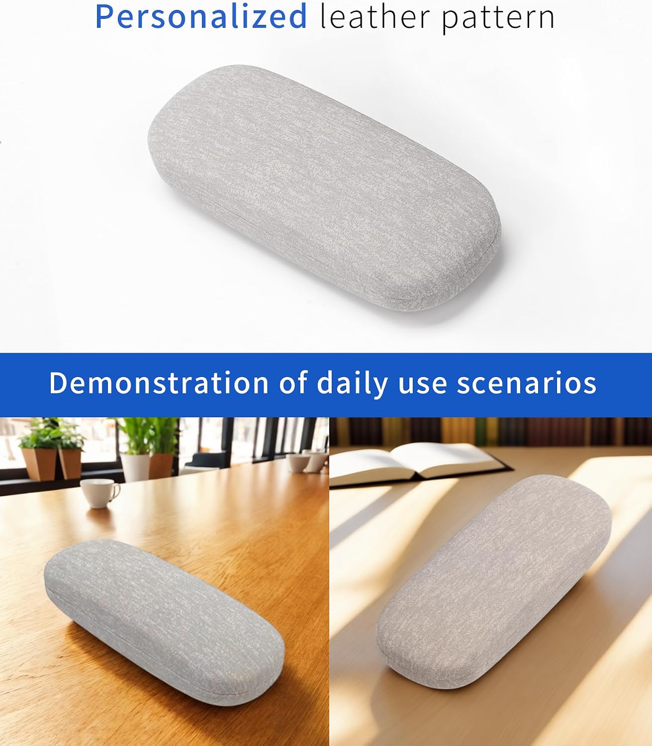 Eyeglasses Case Hard Shell Eye Glass Case Protective Sunglasses Case with Cleaning Cloth Glasses Case for Men Women image 3