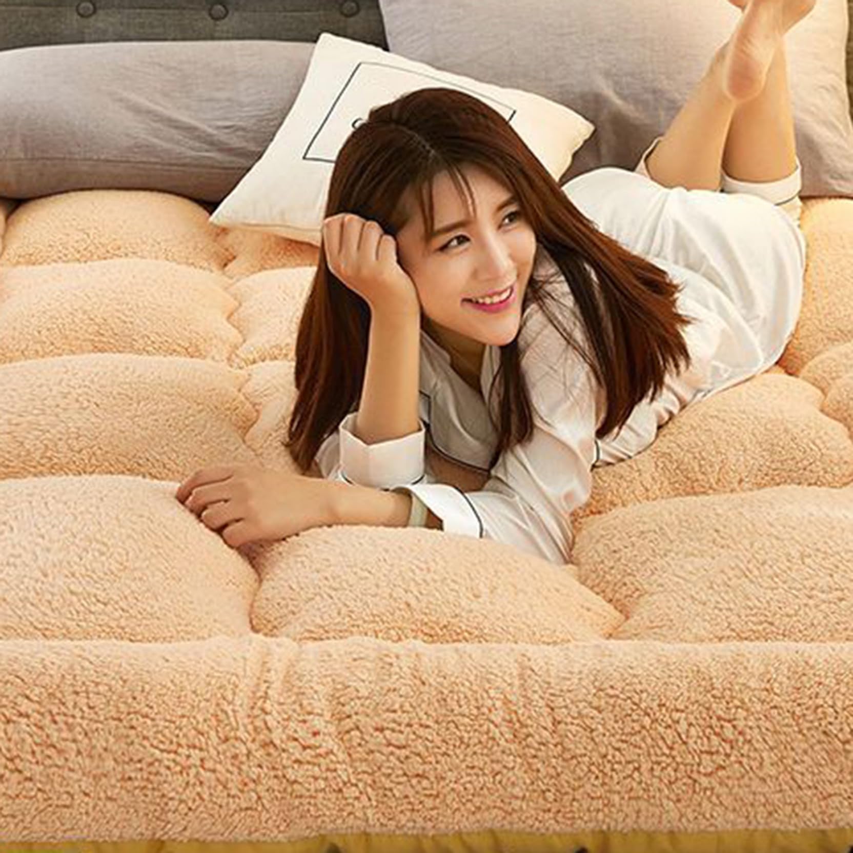 Amazon｜DGKSJ 敷きパッド ベッドパッド 90*200 シングル オール