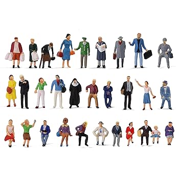 Amazon | 情景コレクション 人物 フィギュア塗装人 1:87 30本