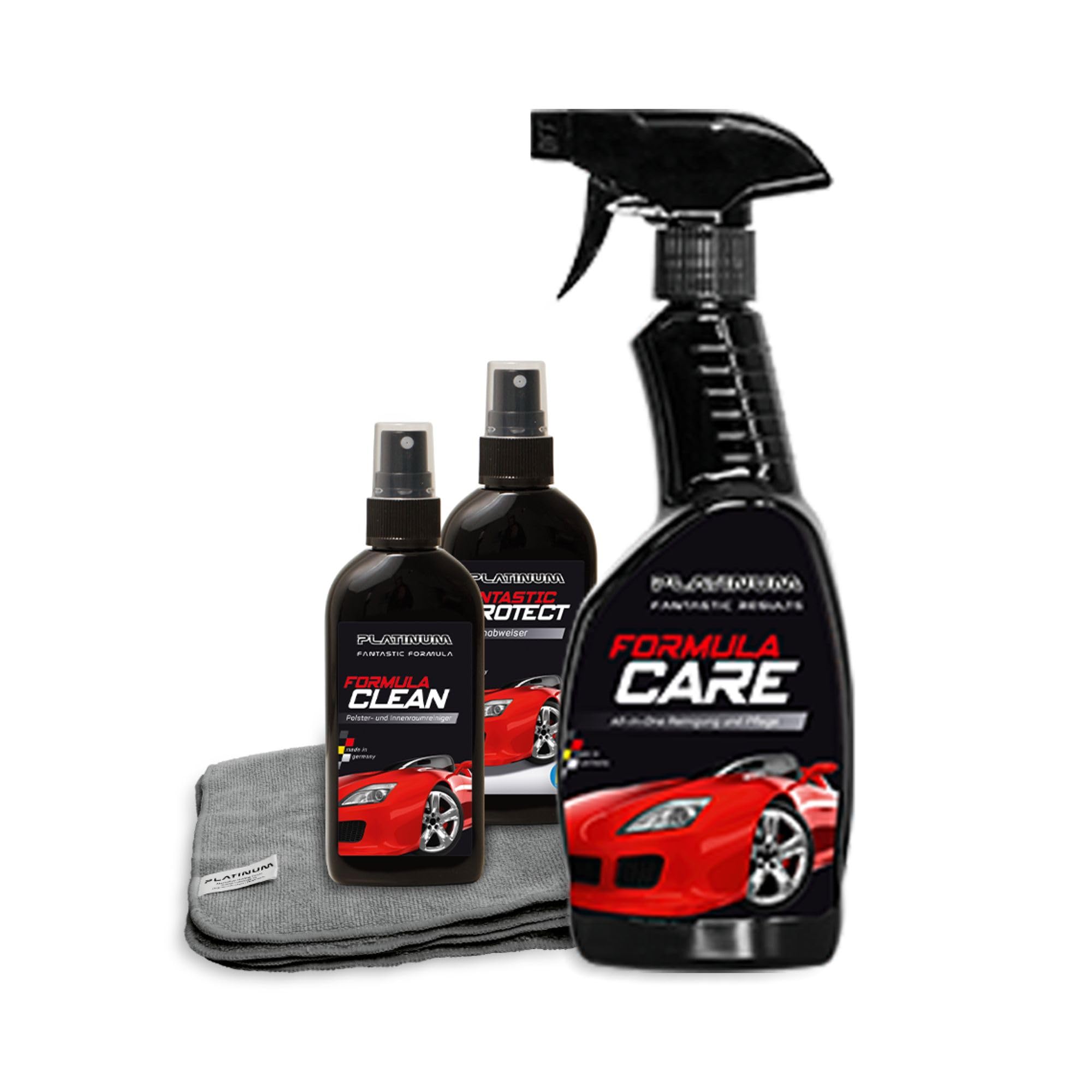 Platinum Fantastic Results Autopflege Set – Auto Reiniger für Innen & Außen – Autositze, Felgen, Lack, Cockpit reinigen
