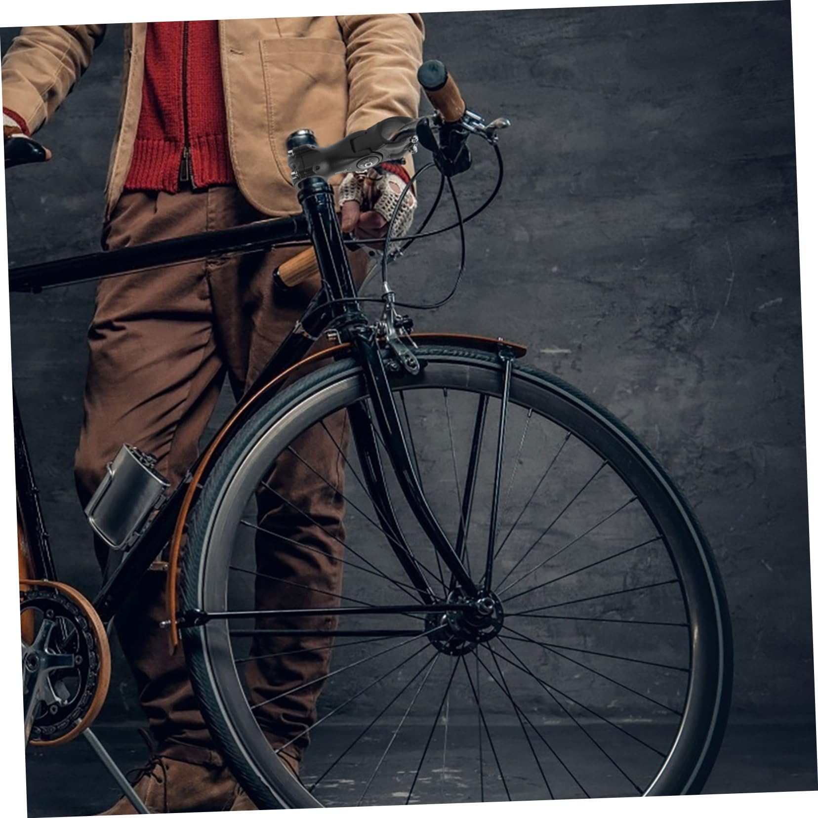 TOYANDONA Potence VTT Tige De Vélo De Montagne Rehausseur De Guidon Ergonomique Léger Tige De Guidon De Vélo Potence De Guidon Réglable Étendu Lumière Black Alliage D'aluminium