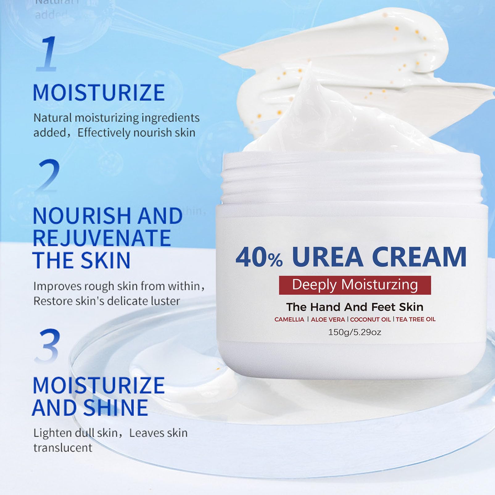 DMQ Urea Cream 40%, Urea Foot Cream, 150g Cracked Heels Repair Cream - Image 3