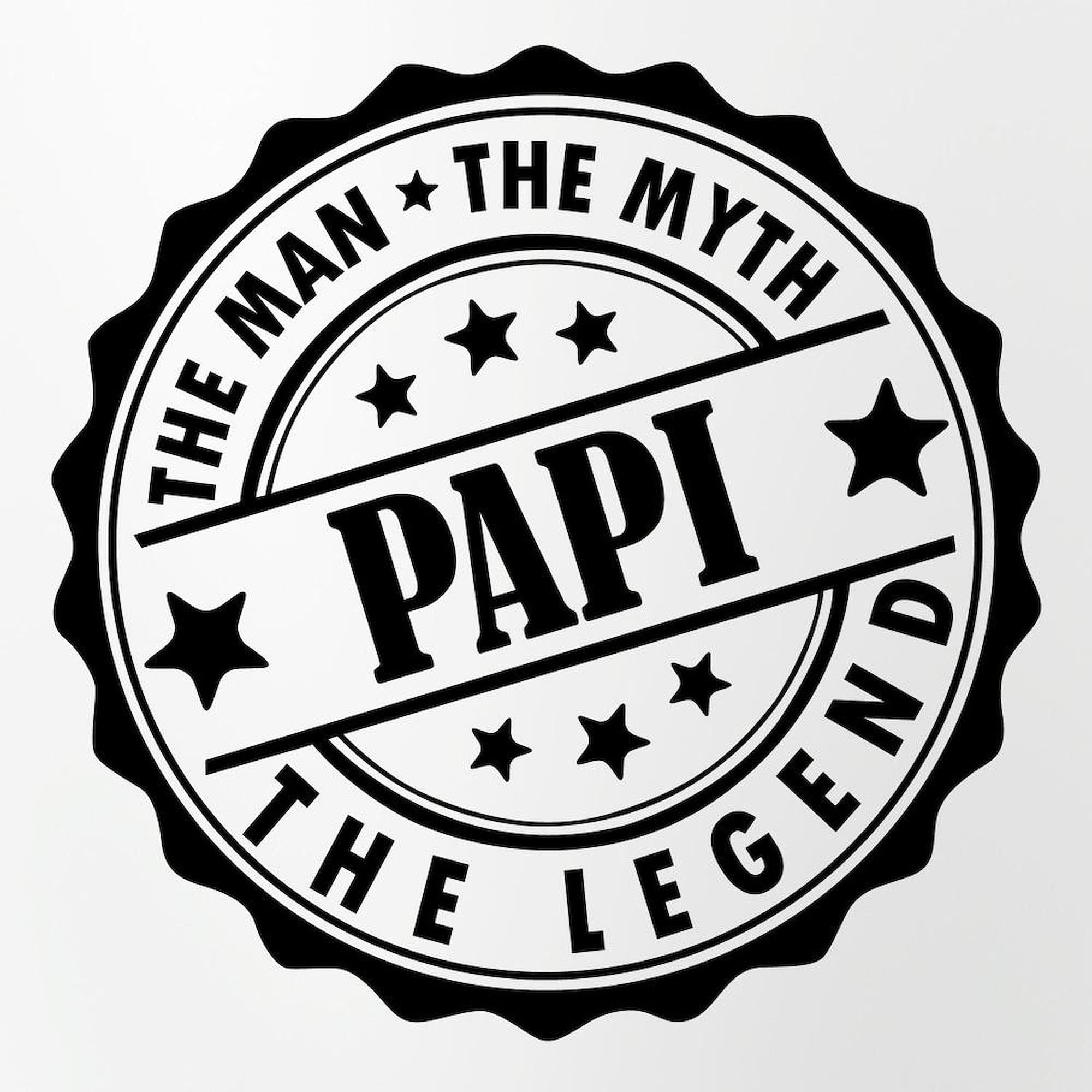 CafePress Papi The Man The Myth The Legend Pint Glass, 16 oz. Drinking Glass