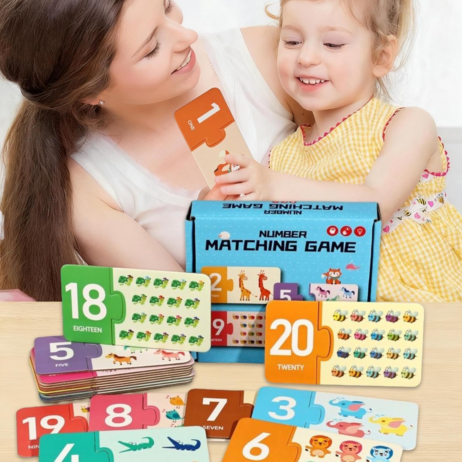 Genérico Alphabet Matching Game: Matching Letters Game, Alphabet Flash Cards, Self-Correcting Learning Toys, Letter Recognition Flash Cards Set