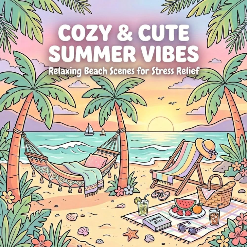 cozy & cute summer vibes: relaxing beach scenses for stress relief
