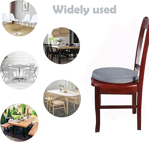 Miniatura 6 de Big Hippo Almohadillas redondas de espuma viscoelástica para asiento de asiento de goma antideslizante, cojín de asiento grueso para silla suave