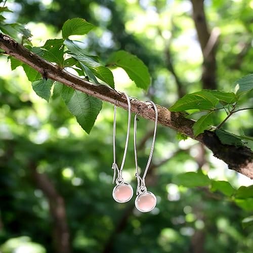 Miniatura 79 de Bottled Up Designs Handmade Long Drop Earrings, Sterling Silver, Eco Friendly, Recycled Vintage Bottles, Made in USA, Birthday Gifts, Mothers Day