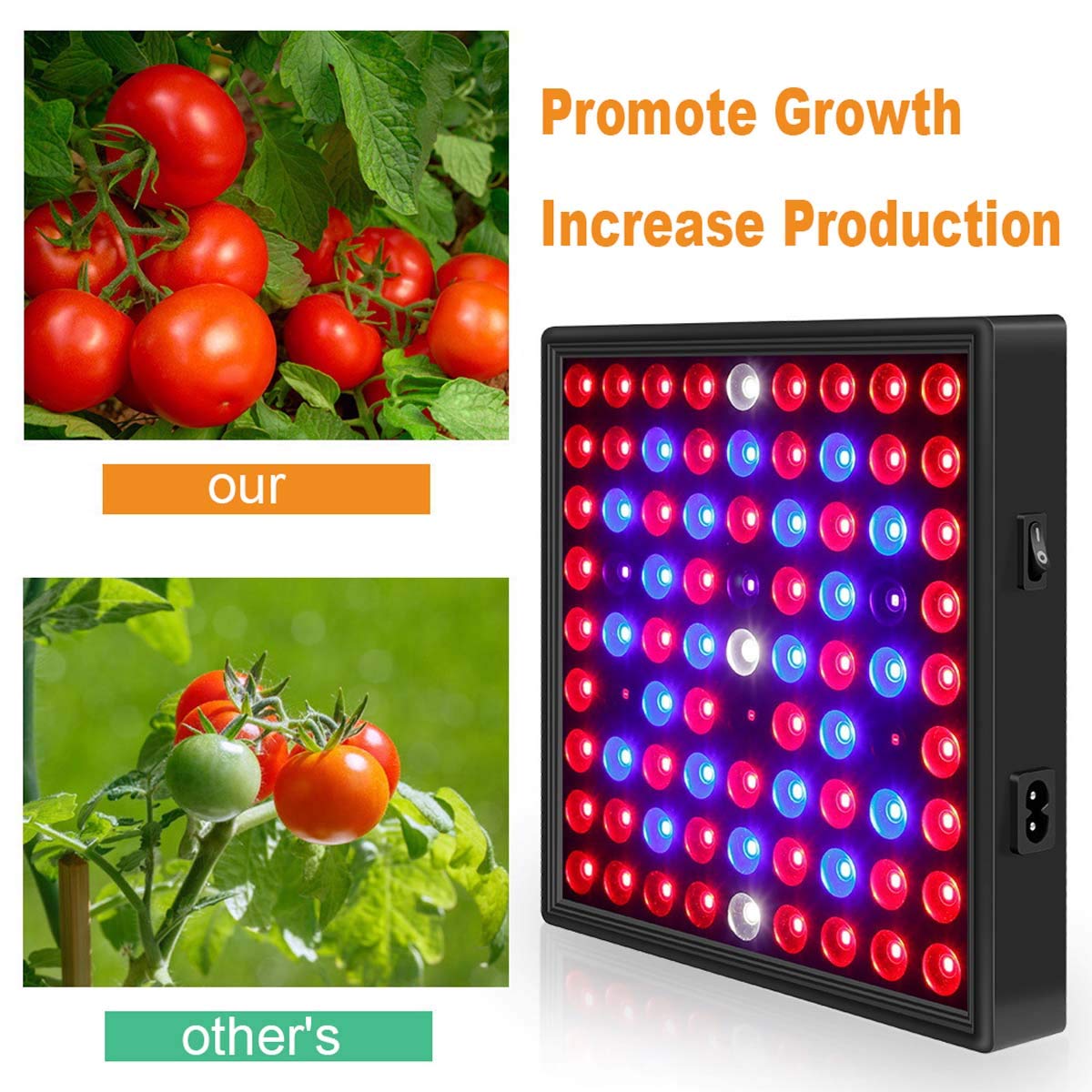 Amazon.co.jp: 80W LEDグローライト、屋内植物野菜と花用のフル 