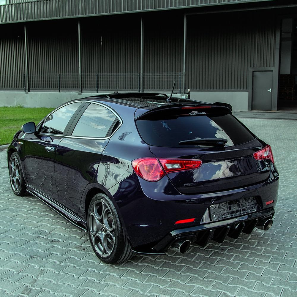Oneway Rear Side Diffusors compatible with Alfa Romeo Giulietta 2010-2020 - Gloss black