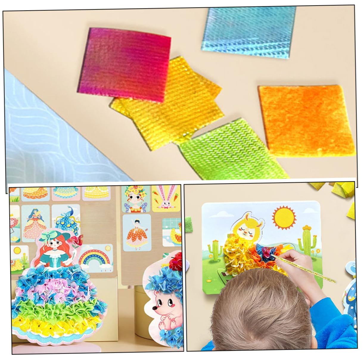 TOYANDONA Juguete de Pintura de Punción DIY para Niños, 2 Juegos