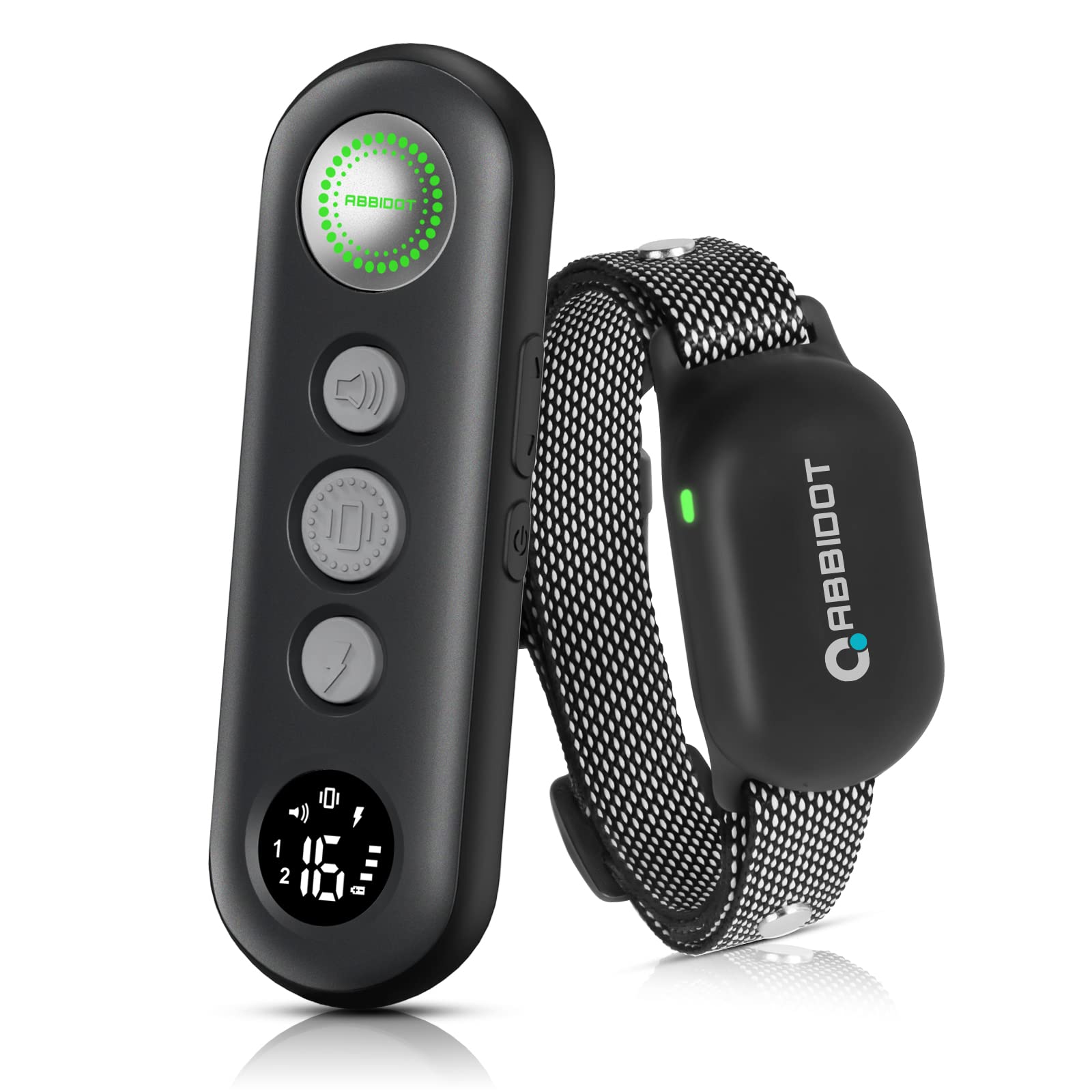 ABBIDOT Shock Collar - 3000Ft Dog Training Collar with Remote Waterproof Rechargeable Electric E Collar for Small Medium Large Dogs with Beep, Vibration, Safe Shock Modes(8-120 lbs)