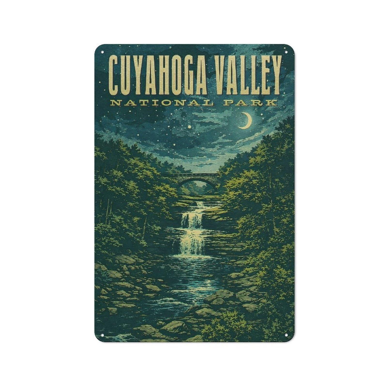 Junmoney Style-10 Garage Style Cuyahoga Valley National Park Vintage Retro Metal Sign 30X20cm, Workshop Wall Decor For Workshop, Basement, Shed Or Games Room